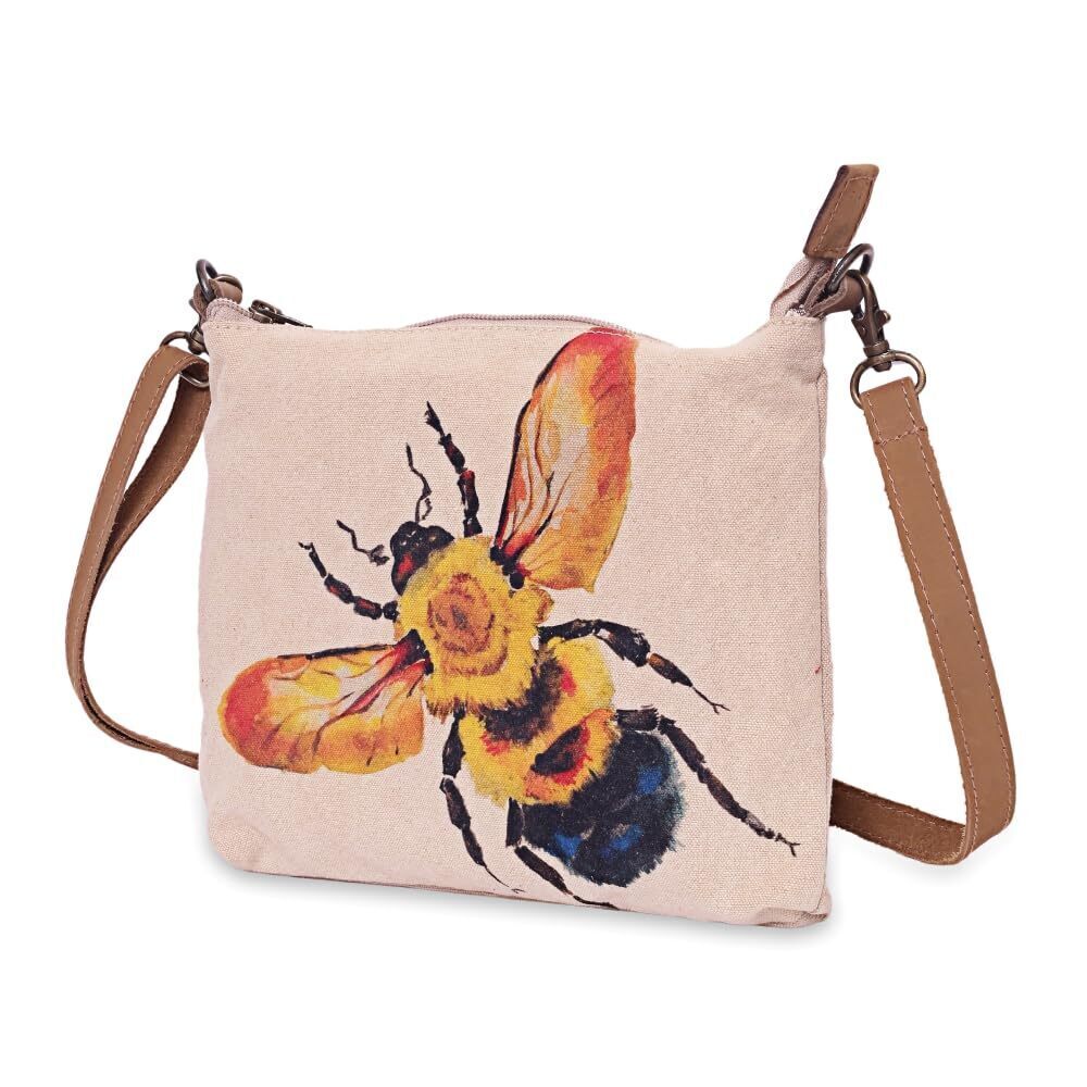 4479 Bee Crossbody Sling Bags - Handcrafted Cotton Canvas Bags